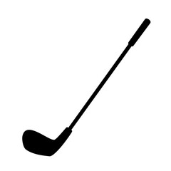 Golf stick silhouette. Vector image