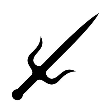 7Trident or Trisula icon. Vector image