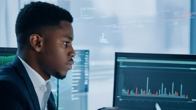 businessman working on computer