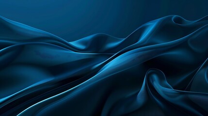 Obraz premium abstract blue background with smooth lines in it, 3d illustration