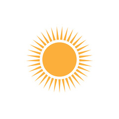 sun icon line flat vector