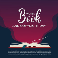 world book and copyright day vector