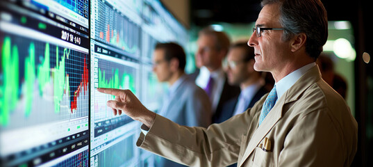 Senior Financial Analyst Presenting Quarterly Earnings Analysis in a Collaborative Team Meeting