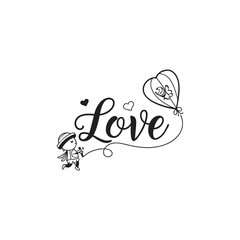 Fototapeta premium Hearts and design elements for Valentine's Day.