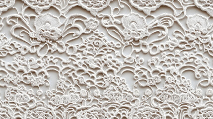 Elegant floral lace patterns for textile and design projects