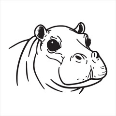 Close-up of a Pygmy Hippo in Its Natural Habitat