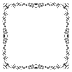 black vintage border abstract pattern