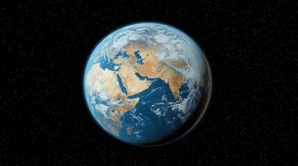 Golden Sunrise Over Earth from Space Viewpoint for Inspirational Cosmic Imagery