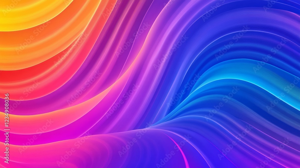 Aufkleber vibrant abstract waves of color flowing together, creating a dynamic visual experience