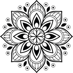 Mandala Design art work silhouette vector illustration