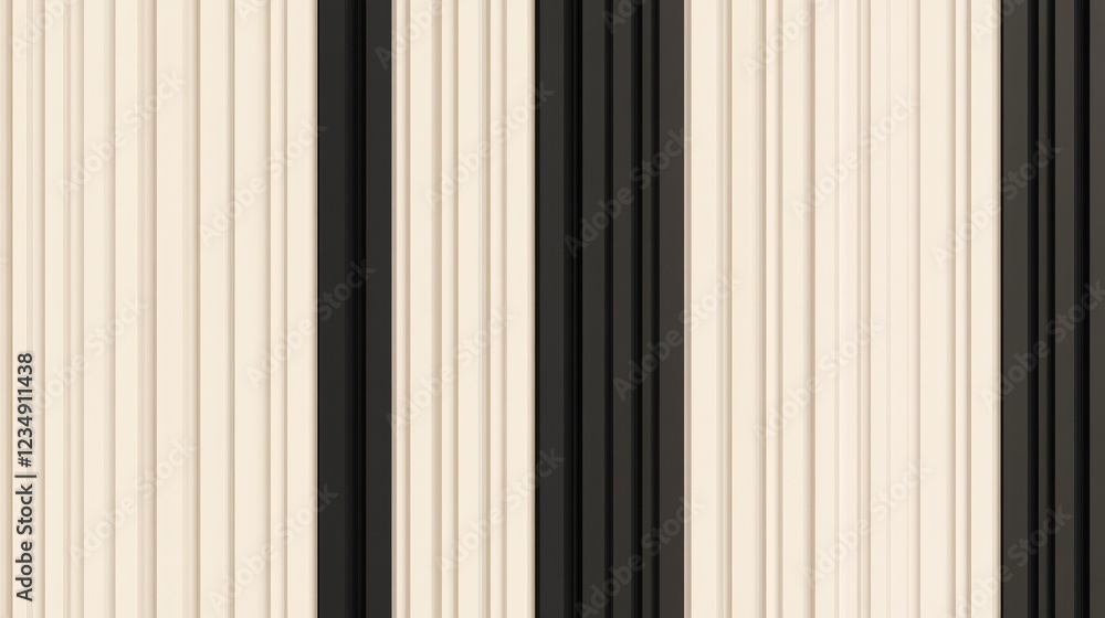Aufkleber abstract vertical lines in varying shades of black and beige creating a modern artistic pattern