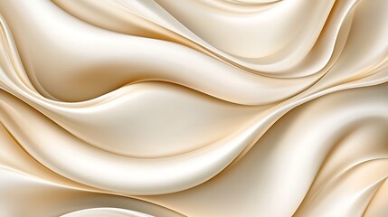 Obraz premium Elegant Cream Colored Silk Draped Swirls