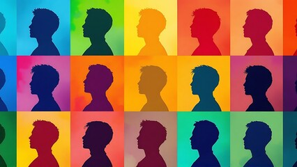 Colorful silhouettes symbolize unity in diversity and global citizenship.