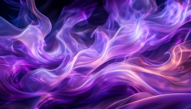 close up of airy liquid flames in a enchanting fusion of amethyst and lavender colorations casting a fascinating glow in a surreal panorama