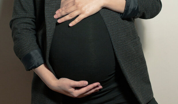 Beautiful shot of pregnant woman