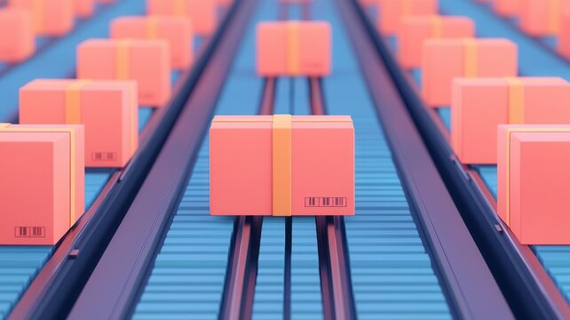 cargo management delivery optimization. Automated conveyor belts rerouting packages based on AI-driven delivery optimization algorithms