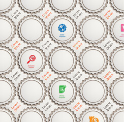 Circular Badge Pattern Infographic Design Elements
; seamless pattern