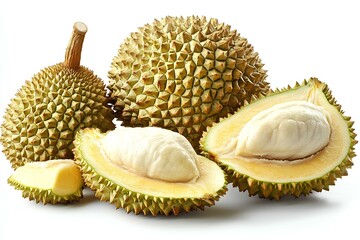 Obraz premium durian in a form that could be used as graphic for bullet points with a plain white background so it can be extracted