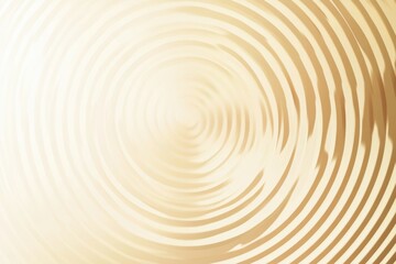 Fototapeta premium Circular patterns create symmetrical designs in soft golden tones on a light background during calm daytime reflections. Generative AI