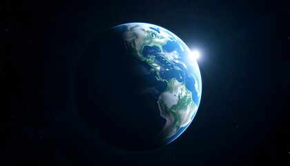 photo of earth from space, with white tones