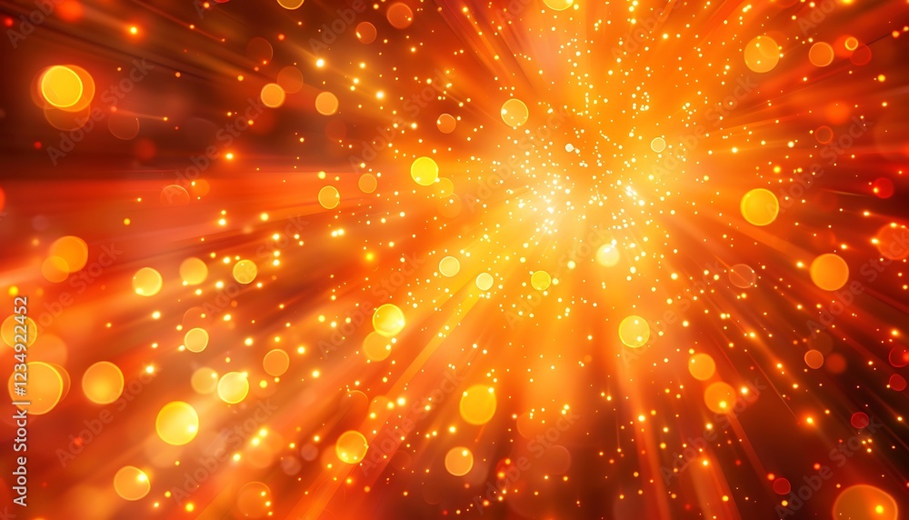 Poster abstract background with bokeh defocused lights and stars.