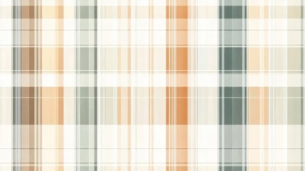 Subtle plaid pattern in warm tones of orange, green, and cream, ideal for textile design and backgrounds
