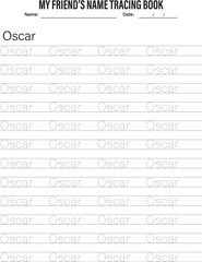 Name Tracing Practice Worksheet