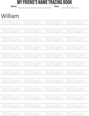 Name Tracing Practice Worksheet