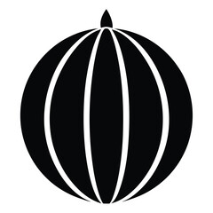 Watermelon Silhouette Vector Art and Black Watermelon Fruit Illustration Design