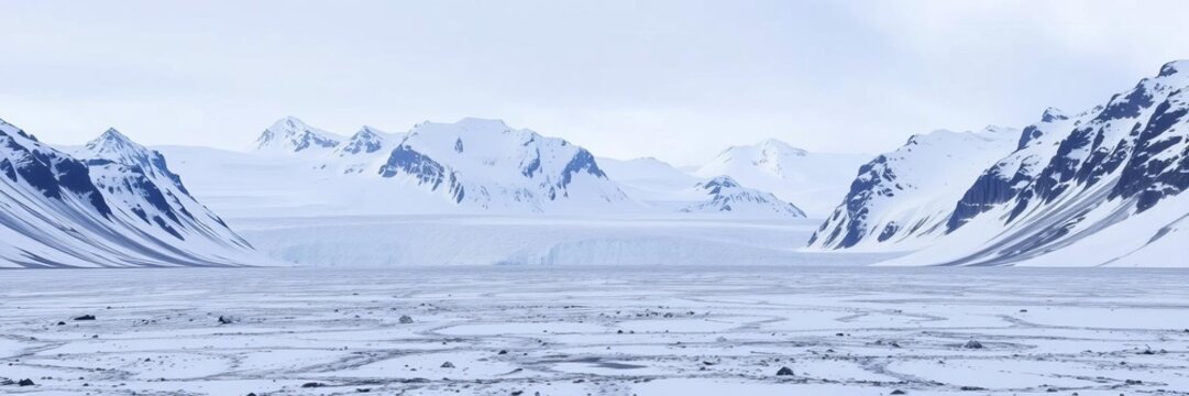 A stunning view of Mt Vinson in the Sentinel Range of the Ellsworth Mountains, Antarctica, environment, icy, cold