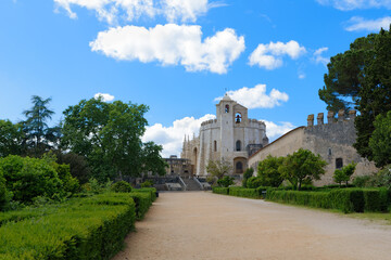 Walls of Convent of Christ in Tomar, Portugal
The Convent of Christ (Mosteiro de Cristo) is a former Catholic convent in Tomar, Portugal. The convent and castle complex  are UNESCO World Heritage site