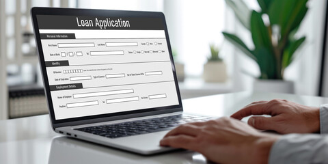 Online loan application form for brisk digital information collection on the internet network