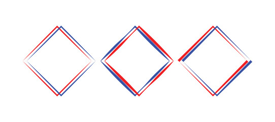 Random square contour frame, border element