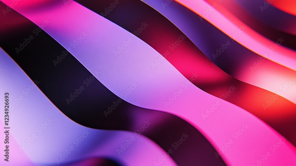 Poster abstract wavy patterns in vibrant color create a dynamic visual effect, emphasizing motion and depth