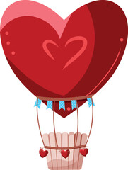 Heart balloon, vector illustration, valentines day, february 14