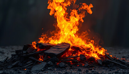 burning earth in fire imagem gerada tecnologia IA, hyperrealism, with white tones