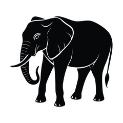elephant of a  silhouette art
