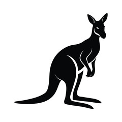kangaroo of a silhouette art