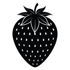 strawberry of a silhouette art