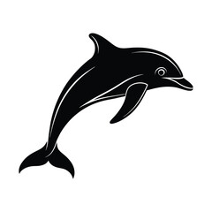 silhouette art of a dolphin