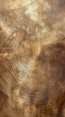 Bronze gong texture, close-up, studio, blurred background, musical instrument design