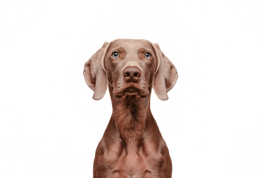 Close up of a weimaraner