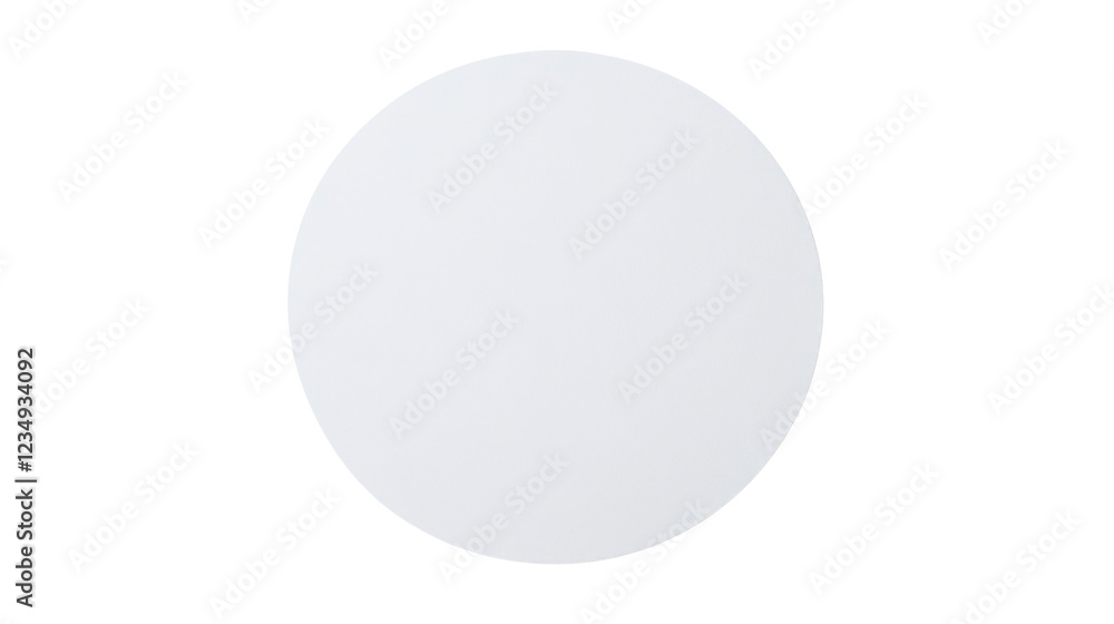 Poster white circle on transparent background creating clean and minimalist design