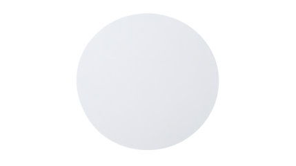 White circle on transparent background creating clean and minimalist design