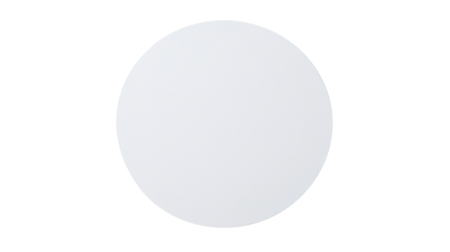 White circle on transparent background creating clean and minimalist design