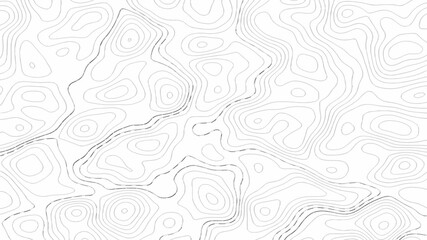 Abstract Topography line poster vector. The concept of a topographic contour geography scheme and the terrain path.  © Creative Design