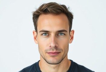 Fototapeta premium Male portrait with neutral background