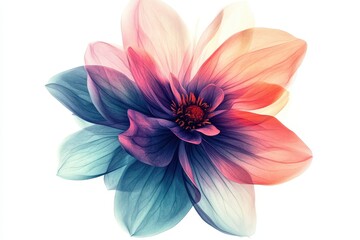 Fototapeta premium Translucent Pastel Flower Delicate Petals Soft Hues
