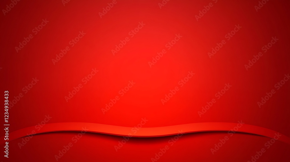 Aufkleber abstract red background with gentle curve