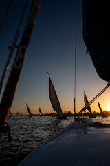 sailboat at sunset